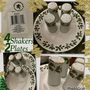 🌲Royal Norfolk Plates & Shakers🌲
